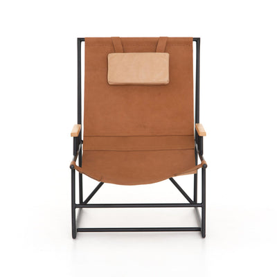 Jax Leather Sling Chair-Cognac