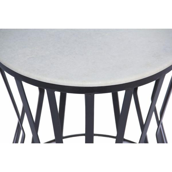 Marble Drum Side Table