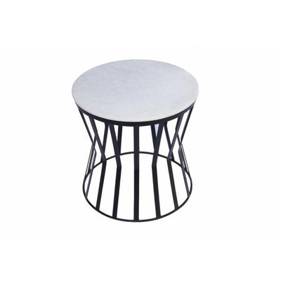Marble Drum Side Table