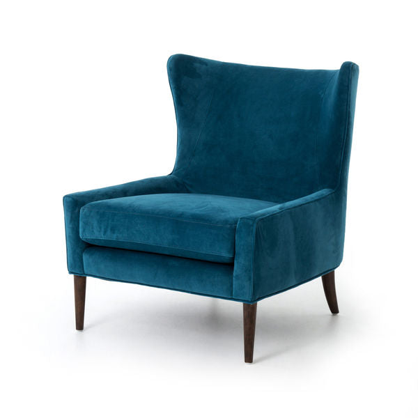 Marlow Wingback Chair- Peacock