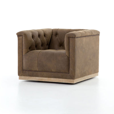 Maxx Swivel Chair - Umber Leather