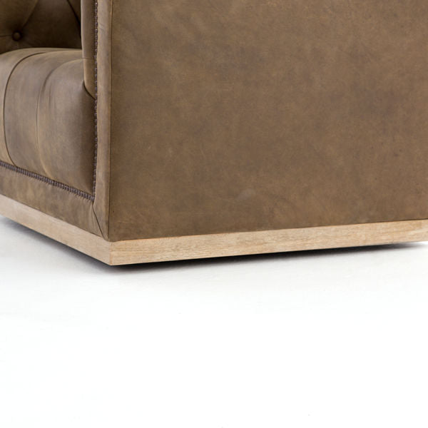 Maxx Swivel Chair - Umber Leather