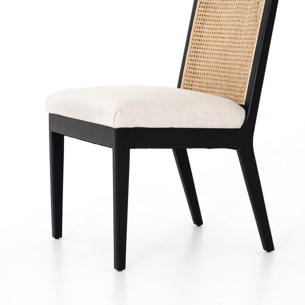 Norris Cane Dining Chair Armless- Ebony