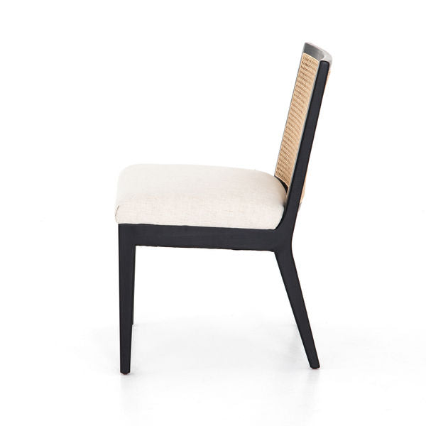 Norris Cane Dining Chair Armless- Ebony