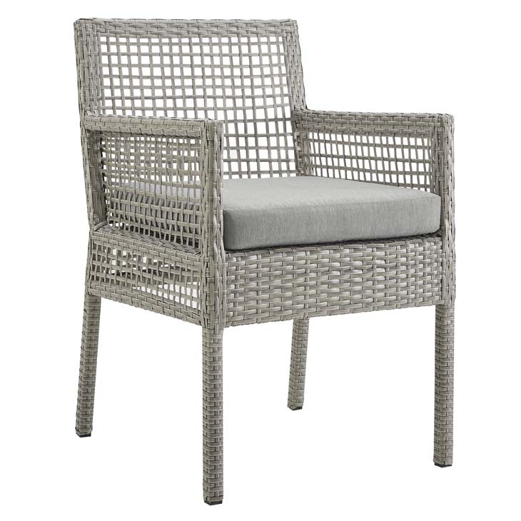 Rattan Dining Chair- Gray