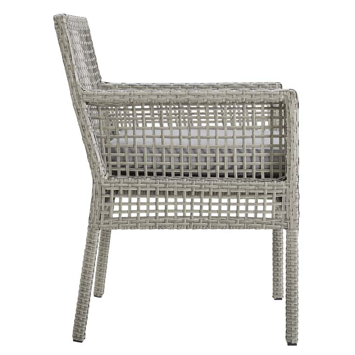 Rattan Dining Chair- Gray