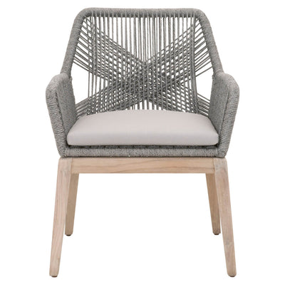 Rope Dining Chair- SET 2 -  Gray