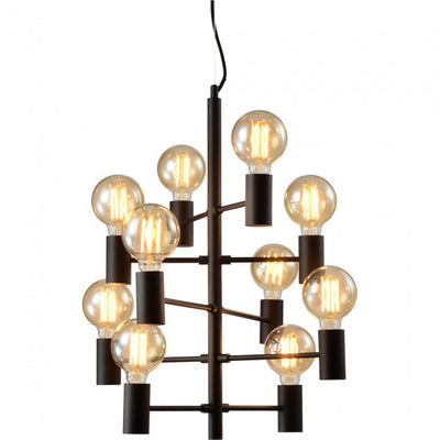 Staggered 10 light Chandelier