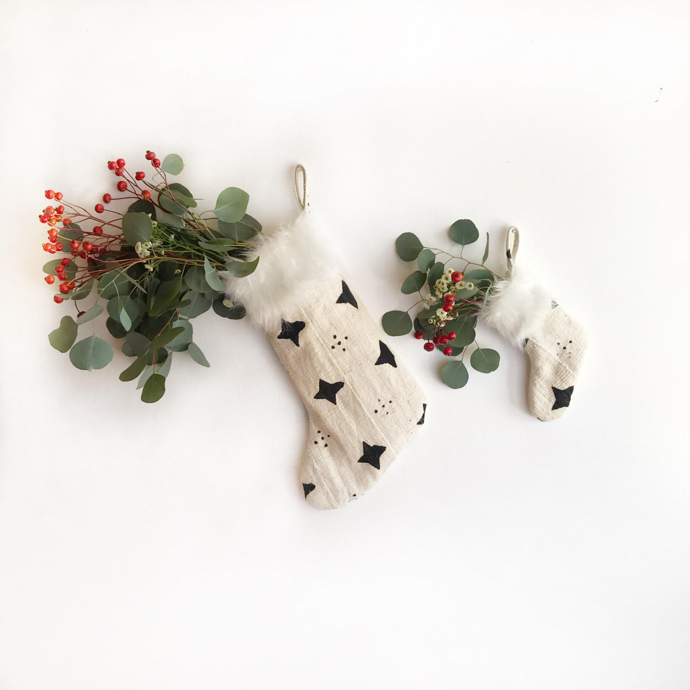 Star Mudcloth Stocking Large