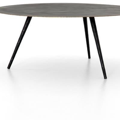 Trent Coffee Table- Rubbed Black Metal