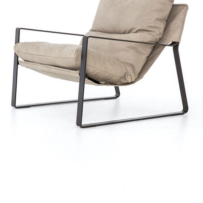 park leather sling chair neutral leather