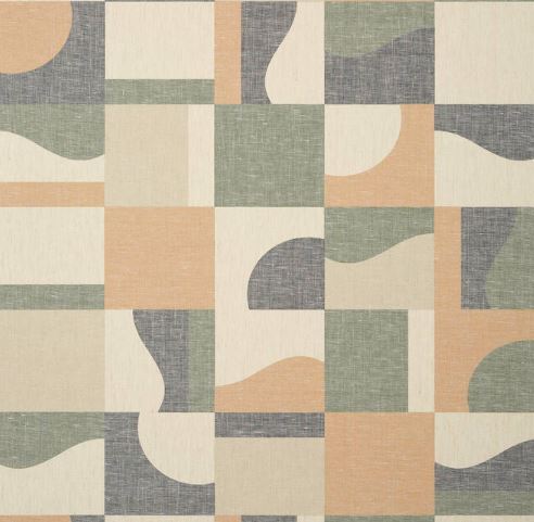 Color Block Grass Cloth Wallpaper
