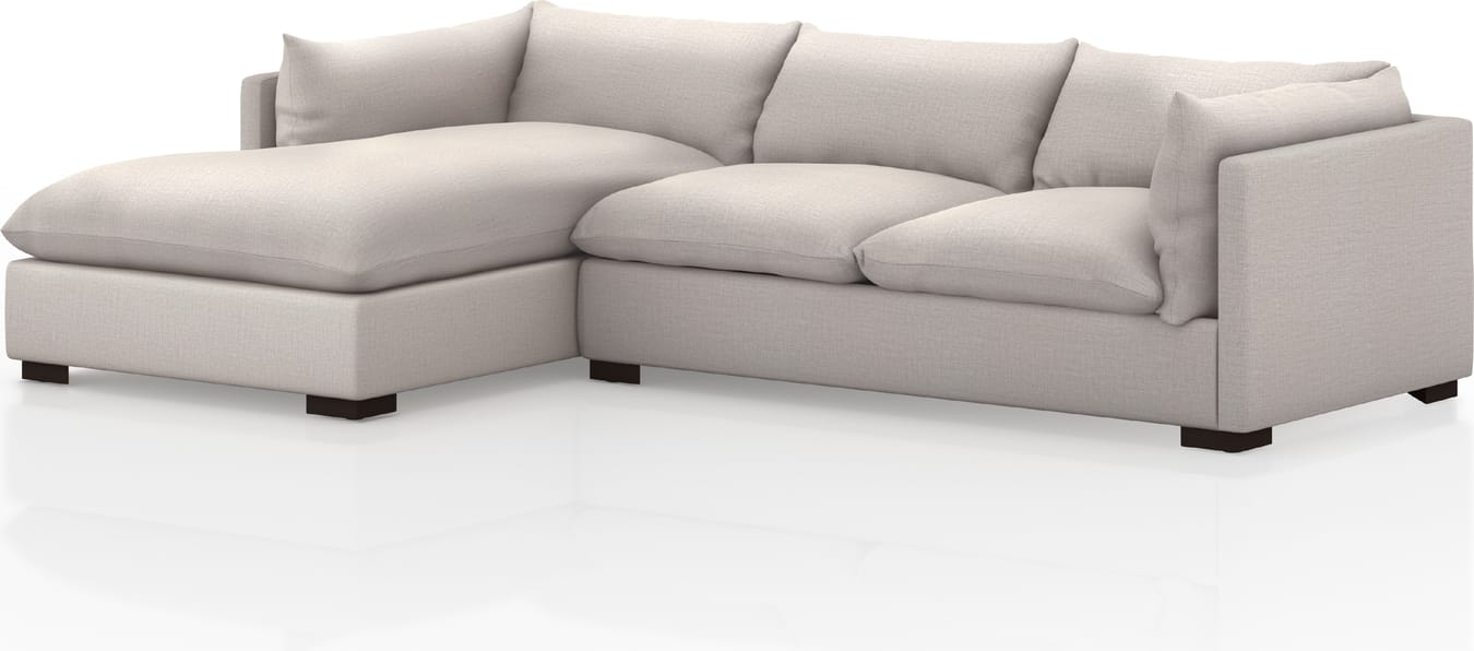 Kismet Sofa 4 Piece Sectional - Bayside Pebble
