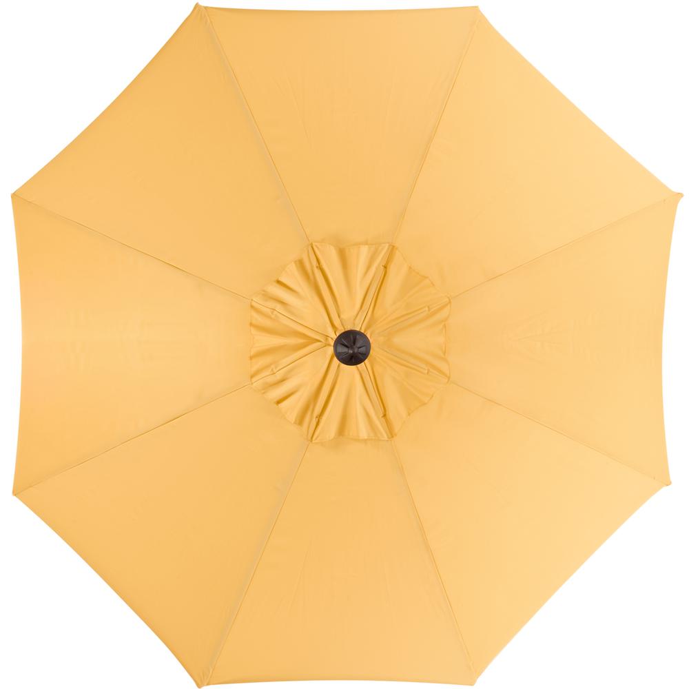 Retro Scalloped Umbrella Yellow- 9 Foot