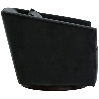 York Swivel Chair- Velvet Smoke