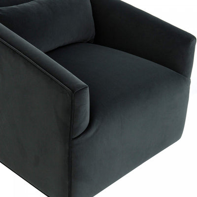 York Swivel Chair- Velvet Smoke